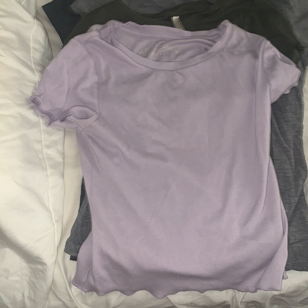 Aero shrunken tee lilac purple small